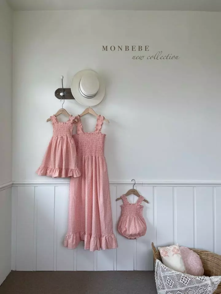 Monbebe - Korean Women Fashion - #womensfashion - Mom Check French One-piece - 9