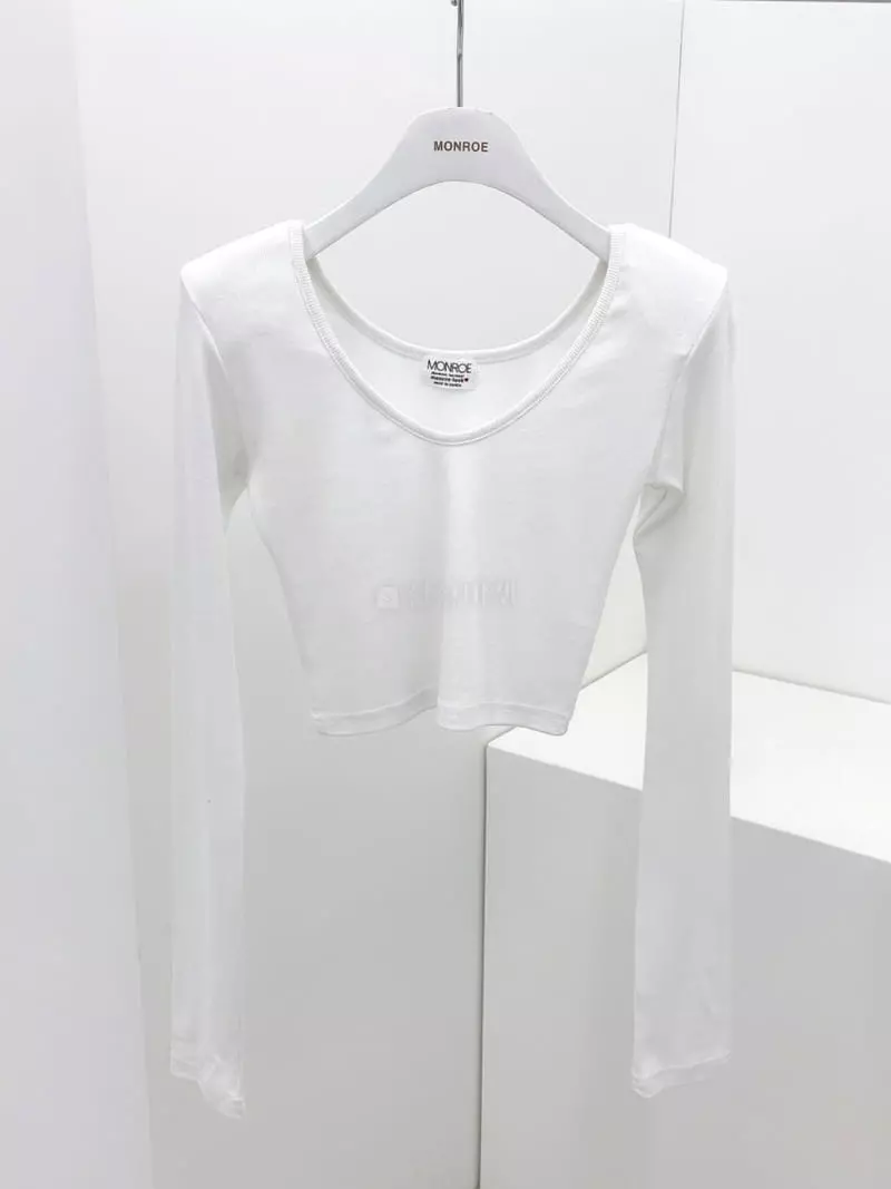Monroe - Korean Women Fashion - #momslook - Mimi Rib Tee - 3