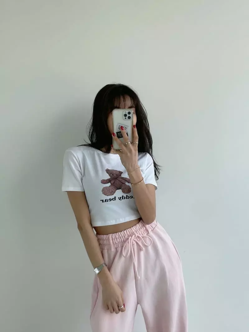 Monroe - Korean Women Fashion - #momslook - Bear Tee