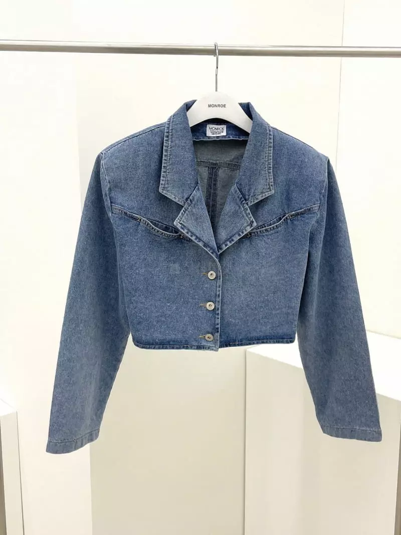 Monroe - Korean Women Fashion - #womensfashion - Tailor Denim Jacket - 4
