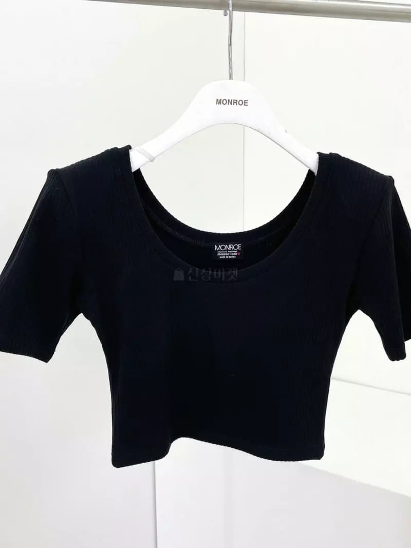 Monroe - Korean Women Fashion - #momslook - Tantan Rib Crop Tee - 3