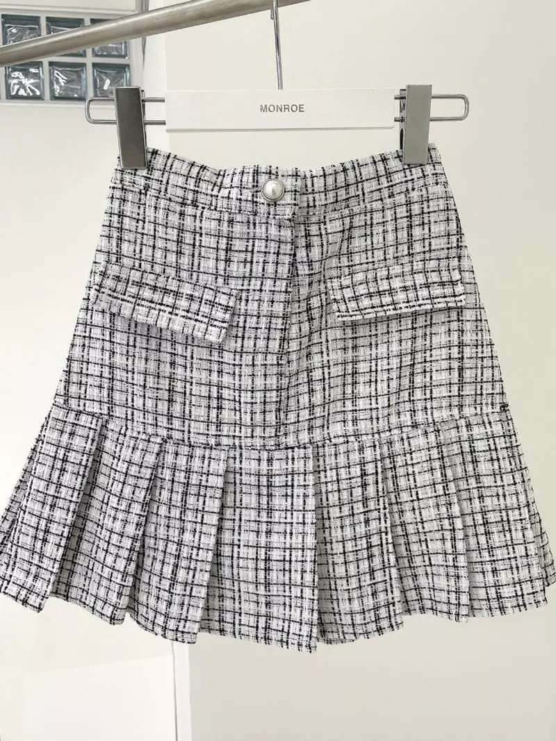 Monroe - Korean Women Fashion - #momslook - Pearl Wrinkle Skirt