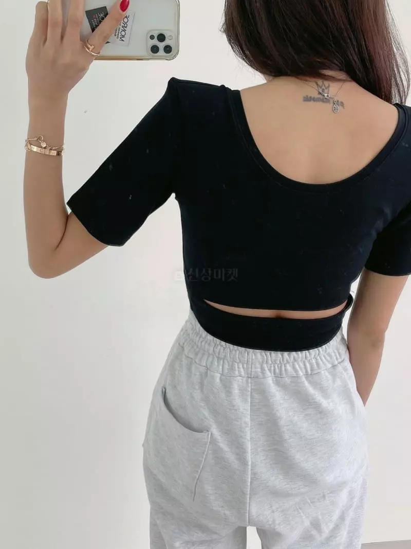 Monroe - Korean Women Fashion - #shopsmall - Back Tee - 2