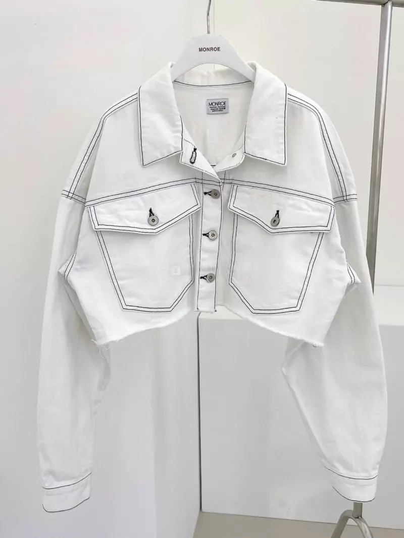 Monroe - Korean Women Fashion - #thelittlethings - Stitch Crop Jacket