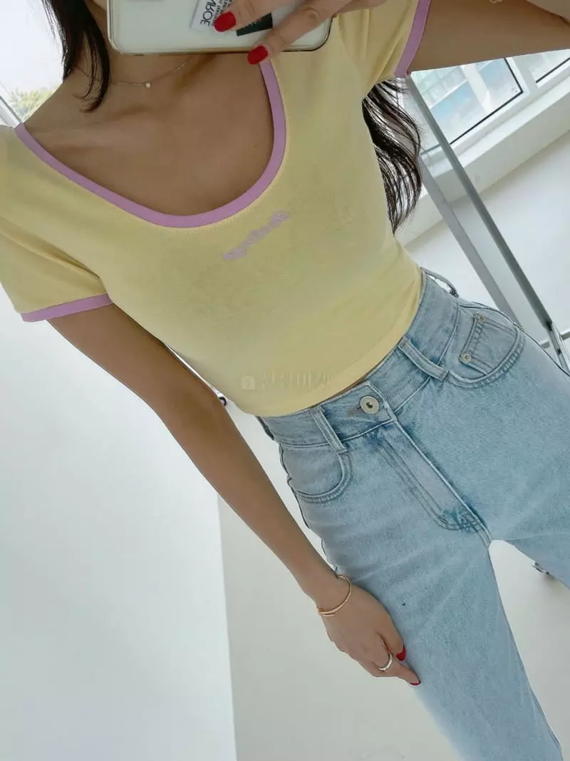Monroe - Korean Women Fashion - #womensfashion - Feeling Crop Tee - 2