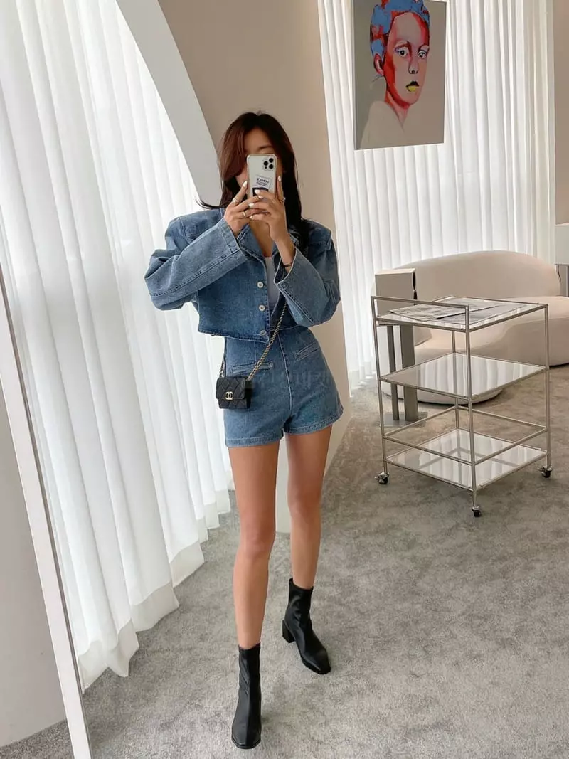 Monroe - Korean Women Fashion - #womensfashion - Tailor Denim Jacket - 3