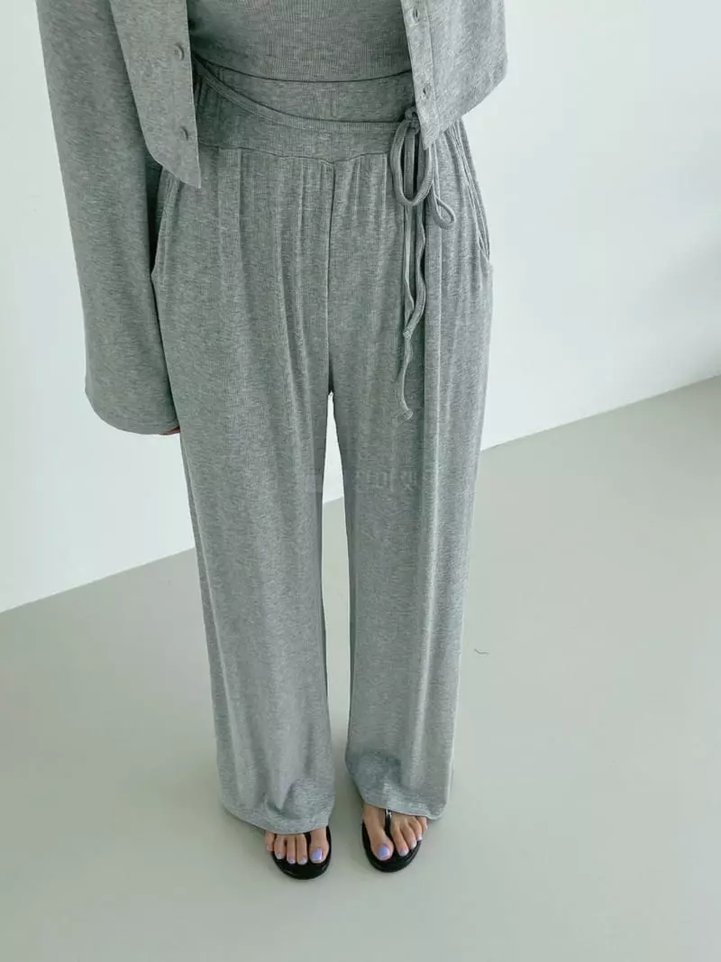 Monroe - Korean Women Fashion - #womensfashion - Charlang String Wide Pants - 2