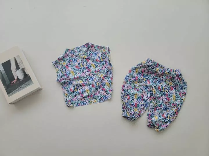 Moran - Korean Baby Fashion - #babyootd - Mon Blan Top Bottom Set - 2