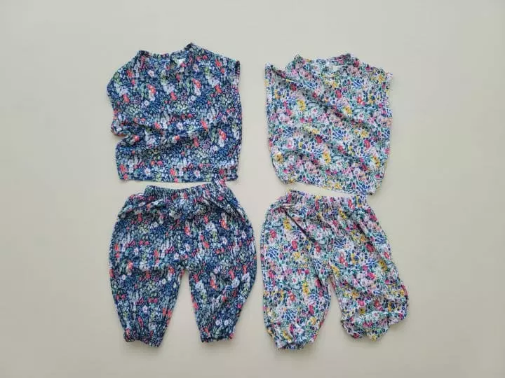 Moran - Korean Baby Fashion - #onlinebabyboutique - Mon Blan Top Bottom Set - 6