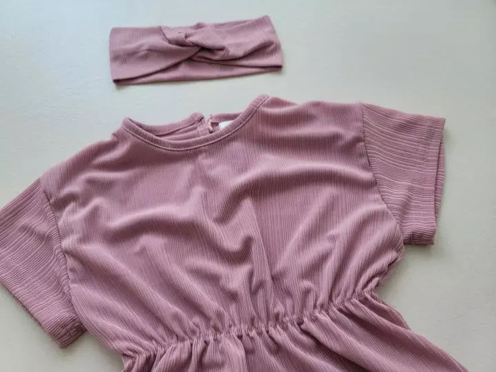 Moran - Korean Baby Fashion - #onlinebabyshop - Cool Pleats Bodysuit with Hairband - 8