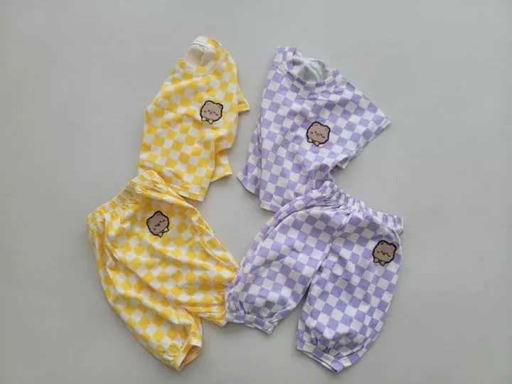 Moran - Korean Children Fashion - #Kfashion4kids - Ribbon Bear Top Bottom Set - 9