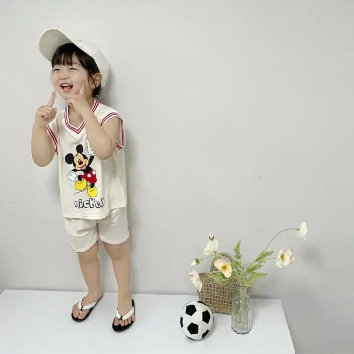 Moran - Korean Children Fashion - #childofig - Crunch Top Bottom Set - 2