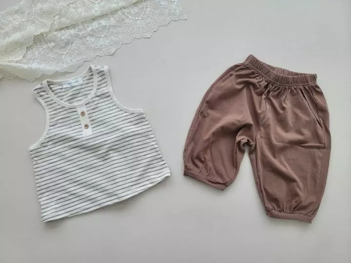 Moran - Korean Children Fashion - #childrensboutique - Mango Button Set - 4