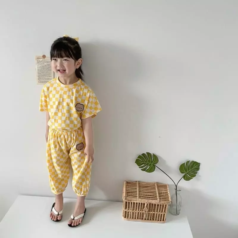 Moran - Korean Children Fashion - #designkidswear - Ribbon Bear Top Bottom Set - 3