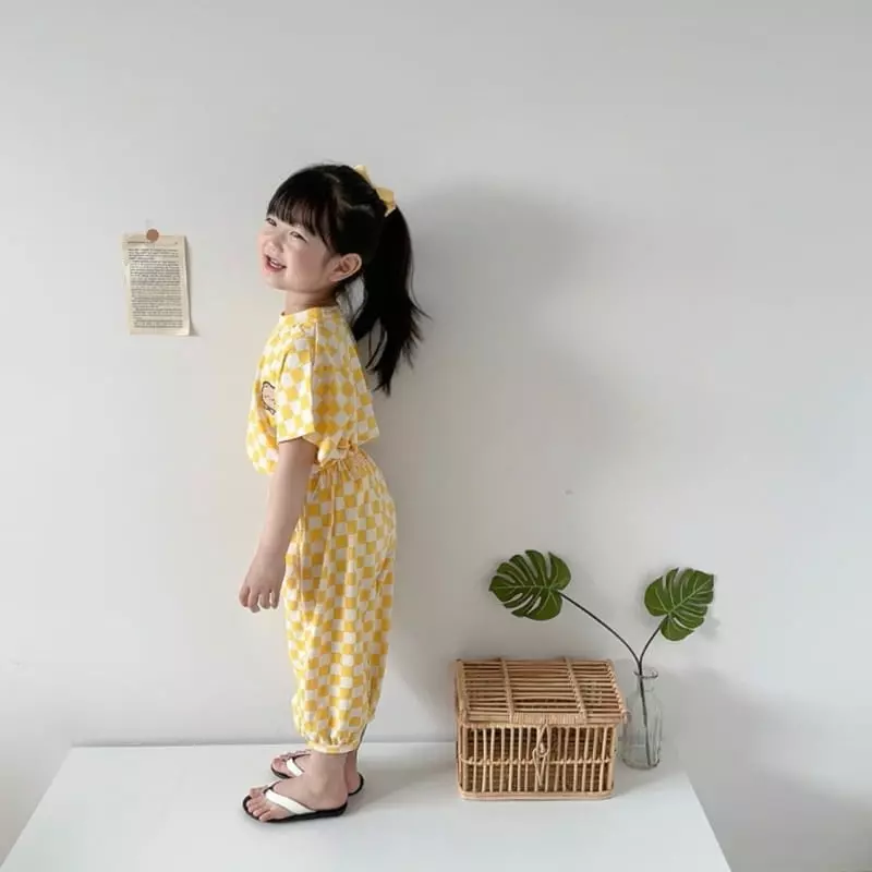 Moran - Korean Children Fashion - #fashionkids - Ribbon Bear Top Bottom Set - 5