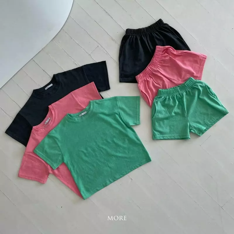 More - Korean Children Fashion - #magicofchildhood - Pigment Washing Top Bottom Set