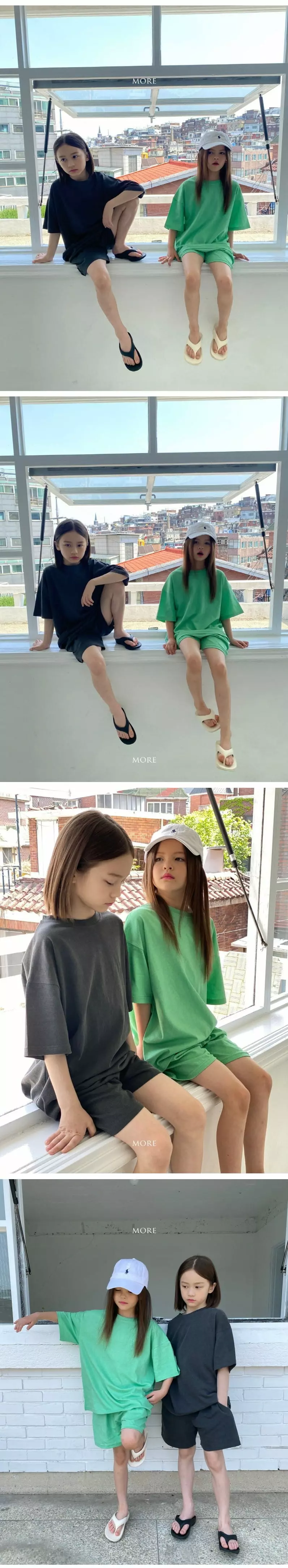 More - Korean Children Fashion - #toddlerclothing - Pigment Washing Top Bottom Set - 5