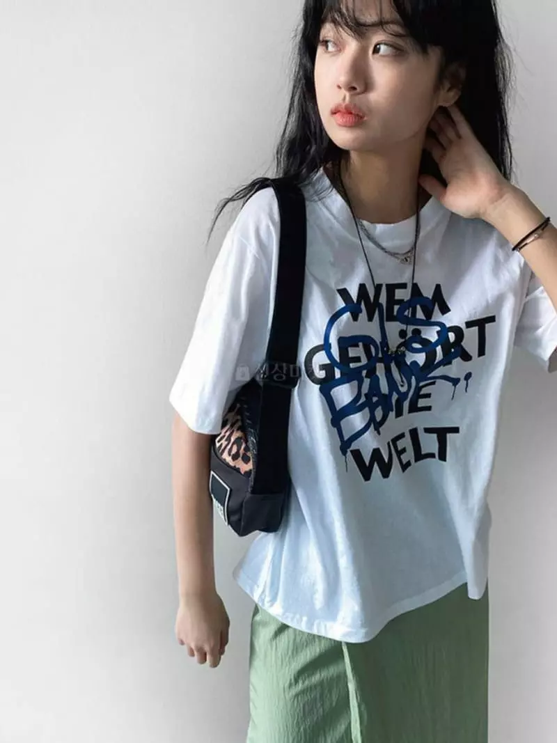 Mosaic - Korean Women Fashion - #momslook - Bank Tee - 2