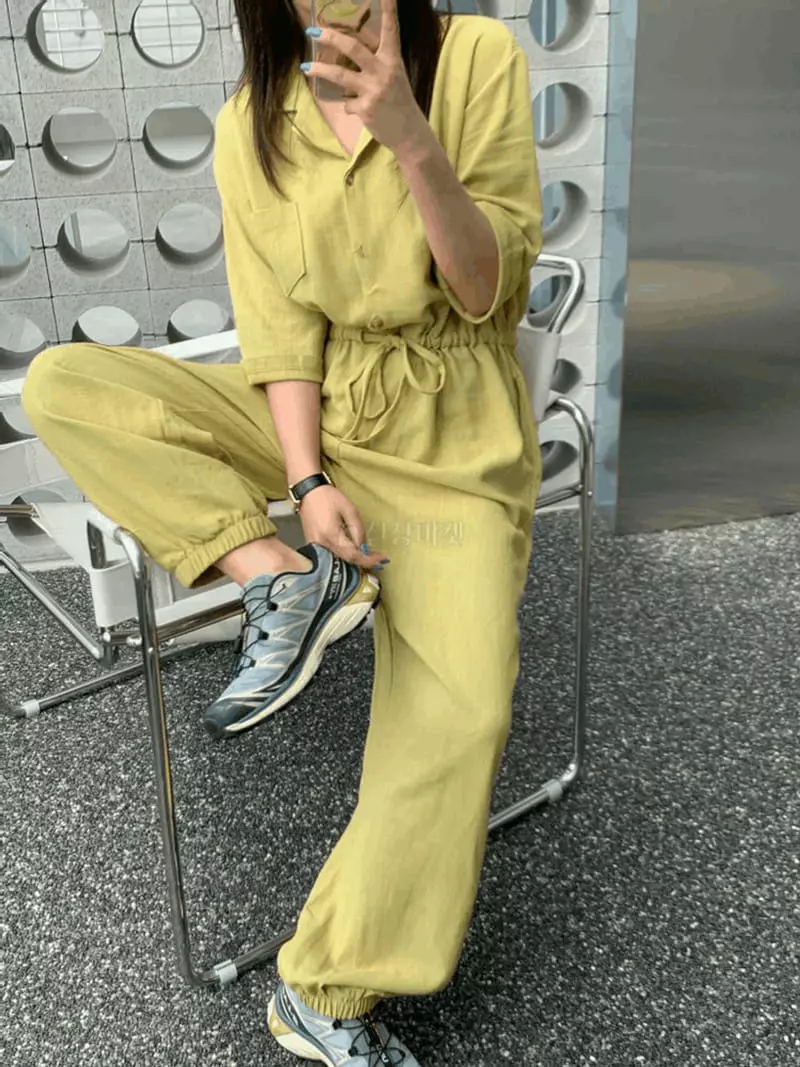 Mosaic - Korean Women Fashion - #momslook - Overalls Jumpsuit - 2