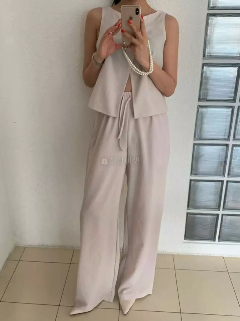 Mosaic - Korean Women Fashion - #restrostyle - Cook Banding Wide Pants