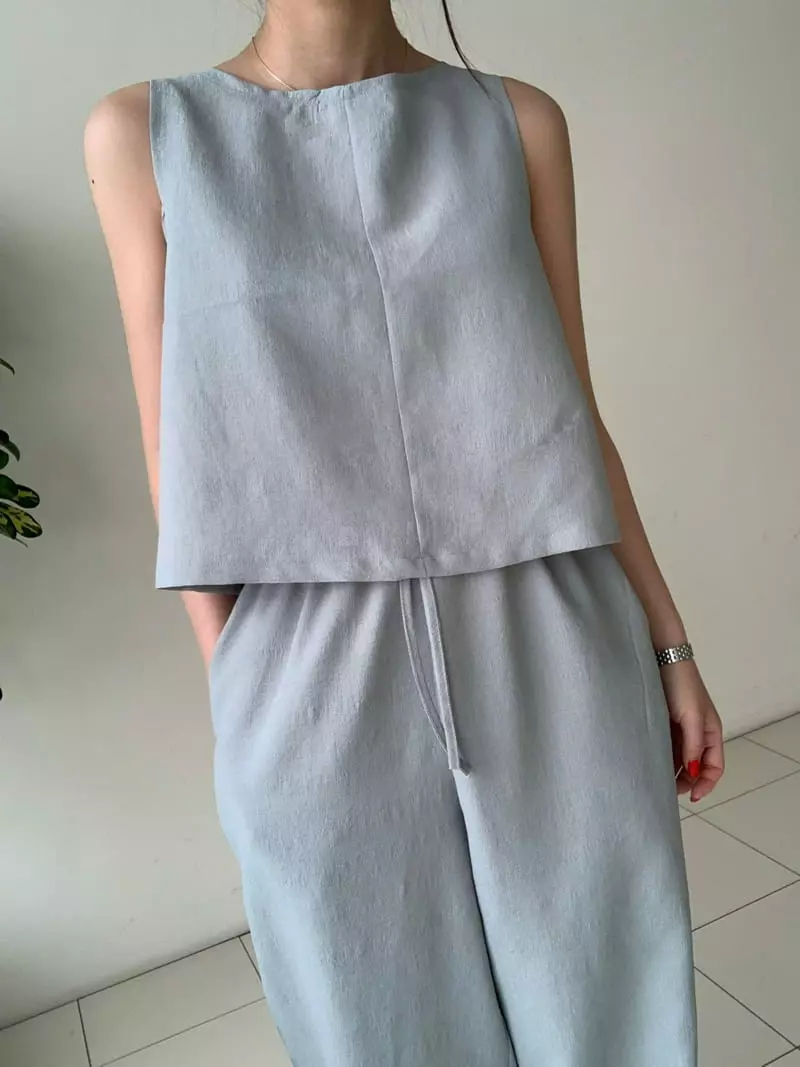 Mosaic - Korean Women Fashion - #romanticstyle - Cool Two Way Blouse - 4