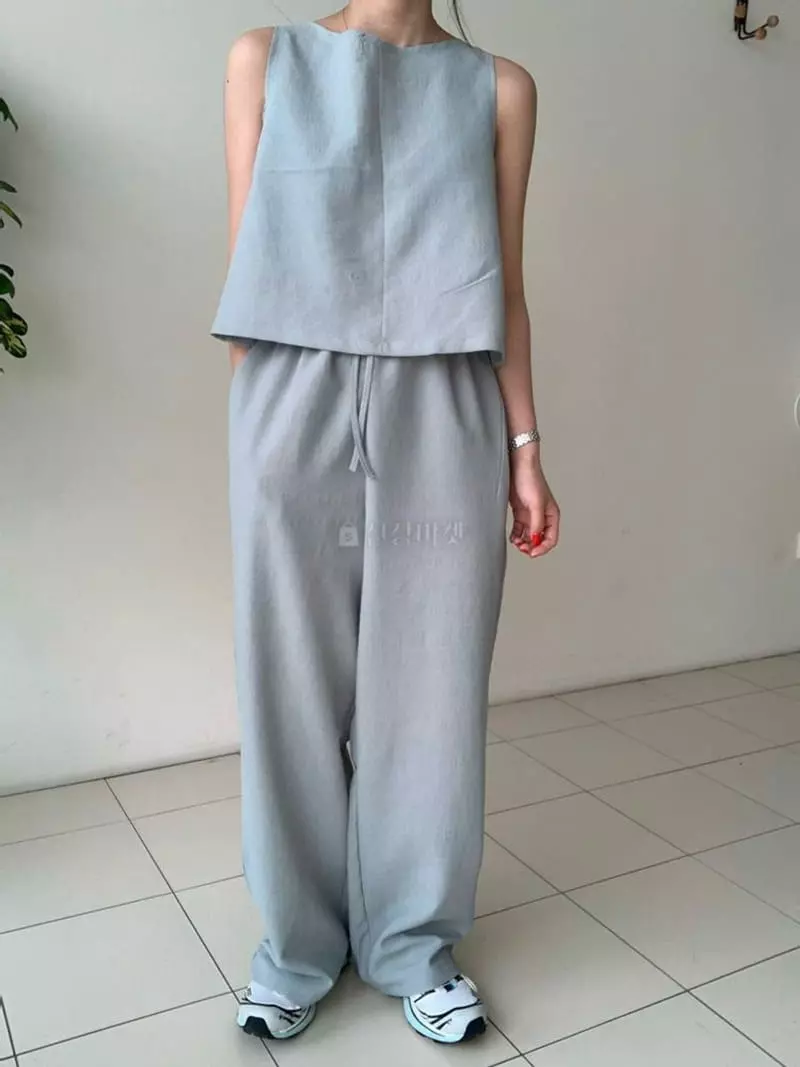 Mosaic - Korean Women Fashion - #shopsmall - Cook Banding Wide Pants - 3