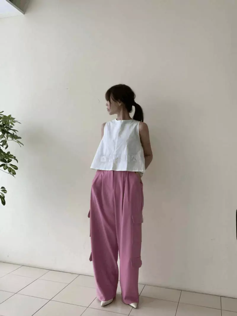 Mosaic - Korean Women Fashion - #vintageinspired - Two Pocket Pants
