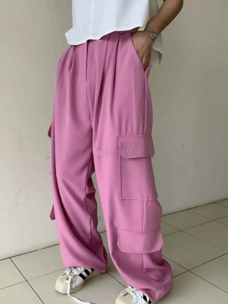 Mosaic - Korean Women Fashion - #vintagekidsstyle - Two Pocket Pants - 2