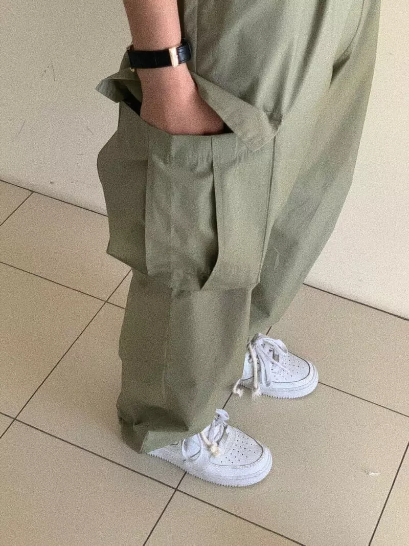 Mosaic - Korean Women Fashion - #womensfashion - Cargo Wide Pants - 3