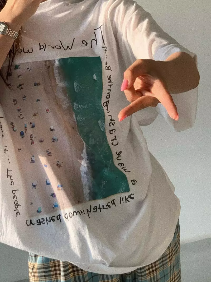 Mosaic - Korean Women Fashion - #momslook - Sea World Tee - 4