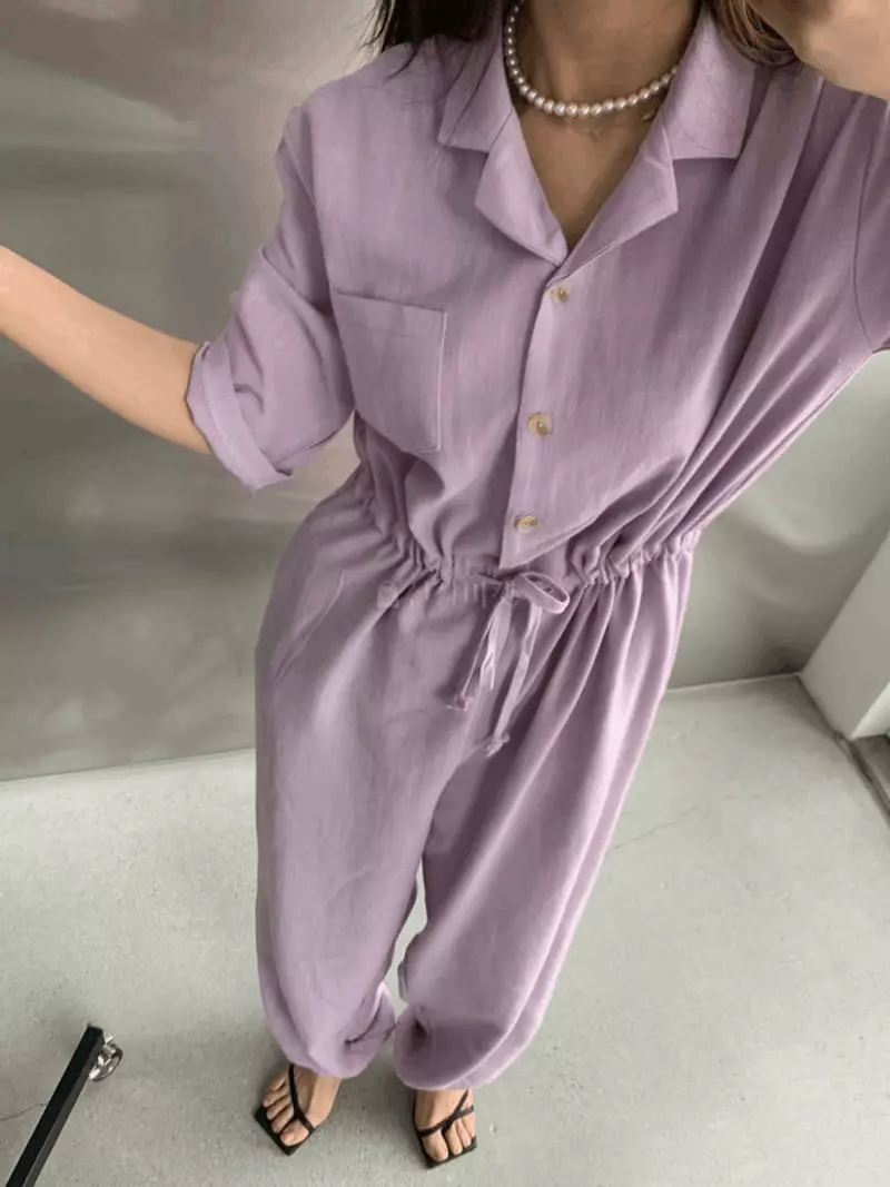 Mosaic - Korean Women Fashion - #momslook - Overalls Jumpsuit - 4