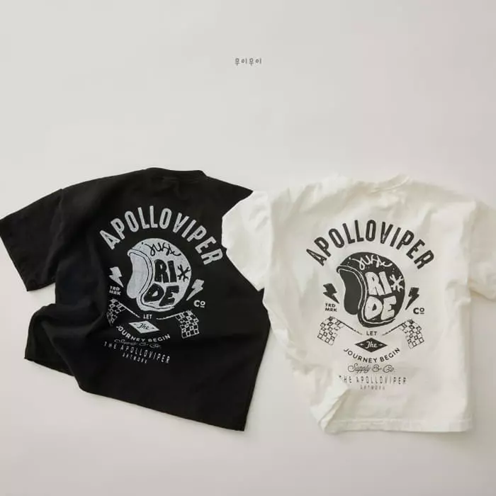 Mui Mui - Korean Children Fashion - #minifashionista - Bike Tee with Mom