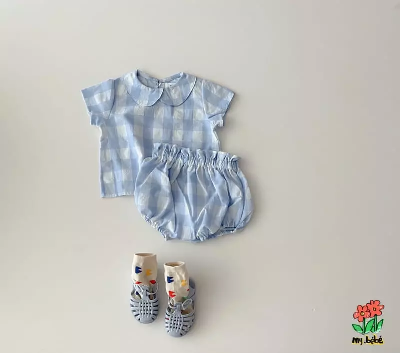 My Bebe - Korean Baby Fashion - #babyboutiqueclothing - Lovely Top Bloomer Set - 12