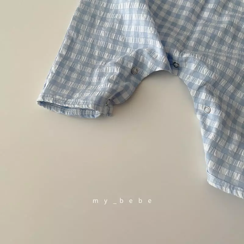 My Bebe - Korean Baby Fashion - #babylifestyle - Check Check Bodysuit - 3
