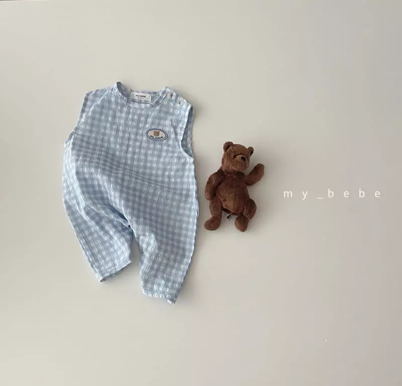My Bebe - Korean Baby Fashion - #babyootd - Check Check Bodysuit - 5