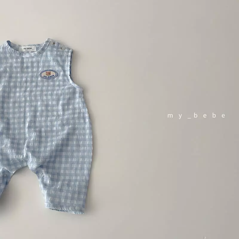 My Bebe - Korean Baby Fashion - #babyoutfit - Check Check Bodysuit - 6
