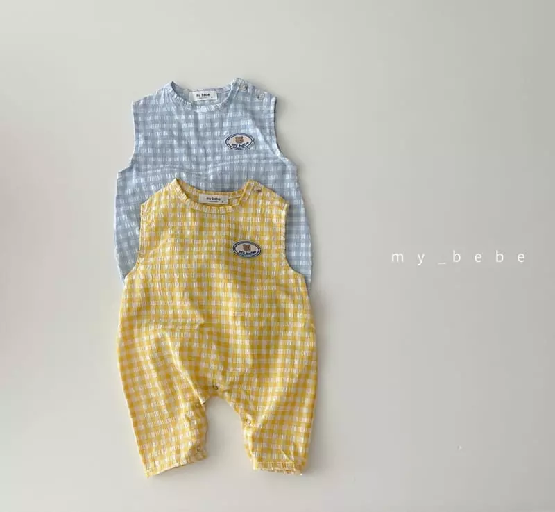 My Bebe - Korean Baby Fashion - #babyoutfit - Check Check Bodysuit - 7