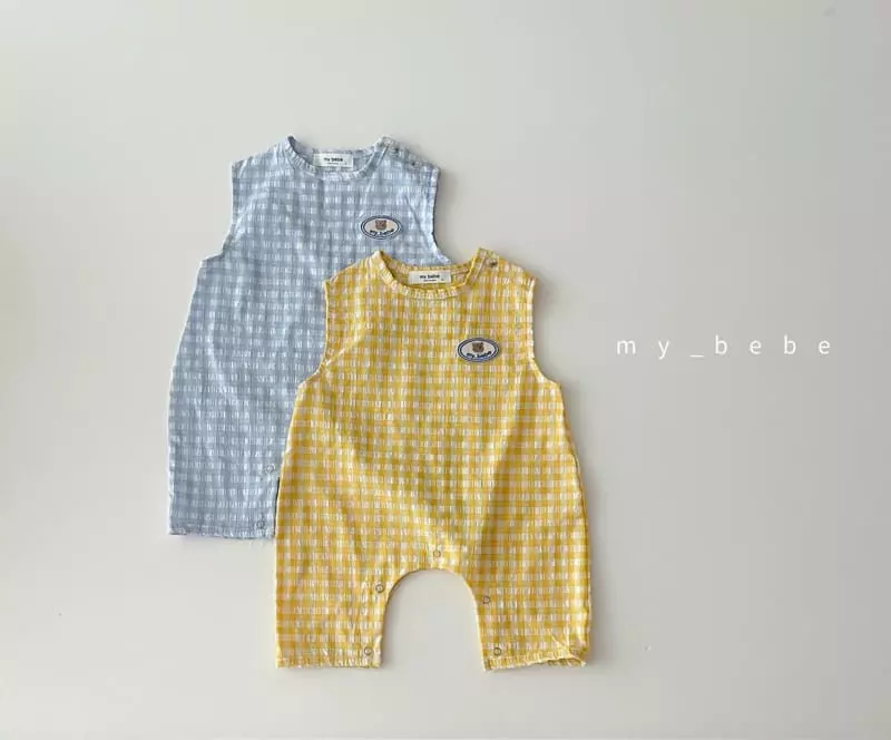 My Bebe - Korean Baby Fashion - #babywear - Check Check Bodysuit - 8