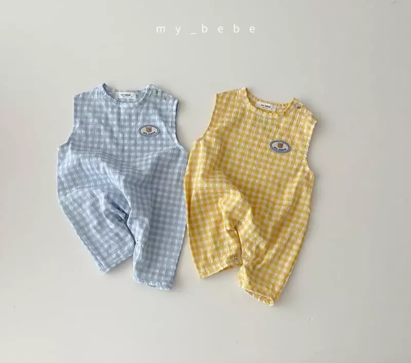 My Bebe - Korean Baby Fashion - #onlinebabyboutique - Check Check Bodysuit - 9