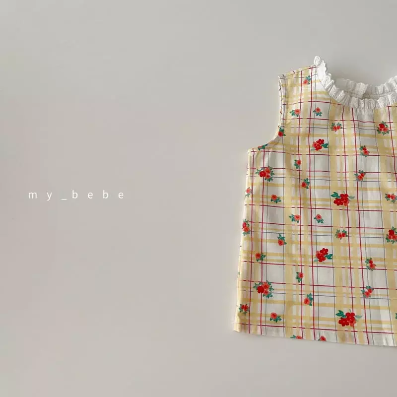 My Bebe - Korean Children Fashion - #Kfashion4kids - Lace Sleeveless Blouse - 2