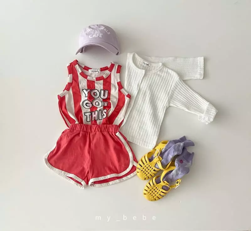 My Bebe - Korean Children Fashion - #Kfashion4kids - UU Top Bottom Set - 11