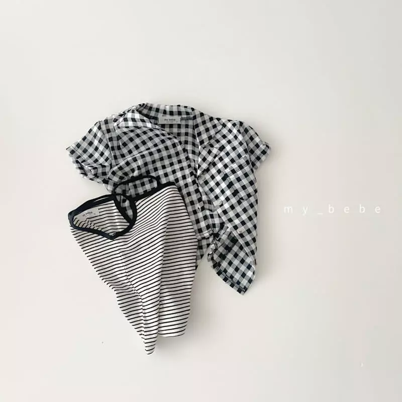 My Bebe - Korean Children Fashion - #childofig - Collar Check Shirt - 9