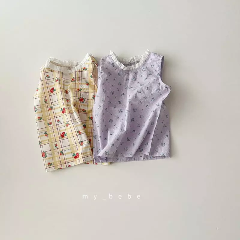 My Bebe - Korean Children Fashion - #childofig - Lace Sleeveless Blouse - 7