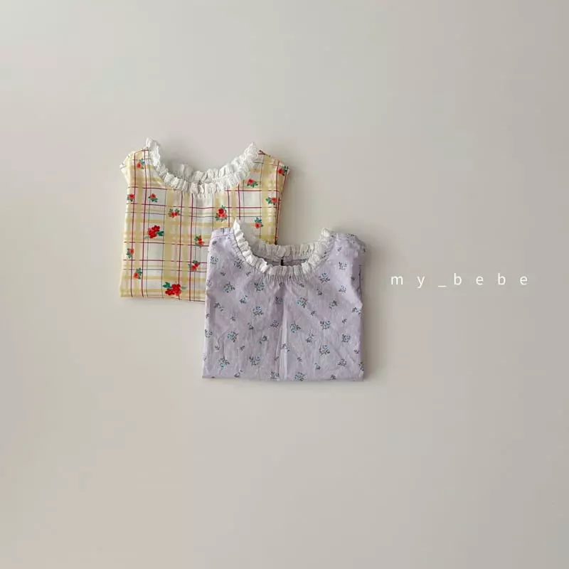 My Bebe - Korean Children Fashion - #childofig - Lace Sleeveless Blouse - 8