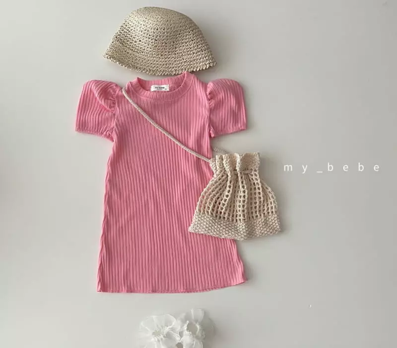 My Bebe - Korean Children Fashion - #childofig - Rib One-piece - 6