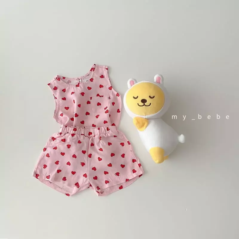 My Bebe - Korean Children Fashion - #prettylittlegirls - Lingun Top Bottom Set - 4