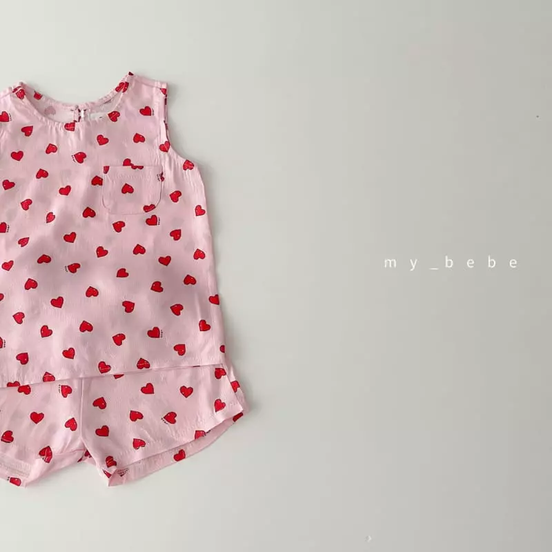 My Bebe - Korean Children Fashion - #childofig - Lingun Top Bottom Set - 5
