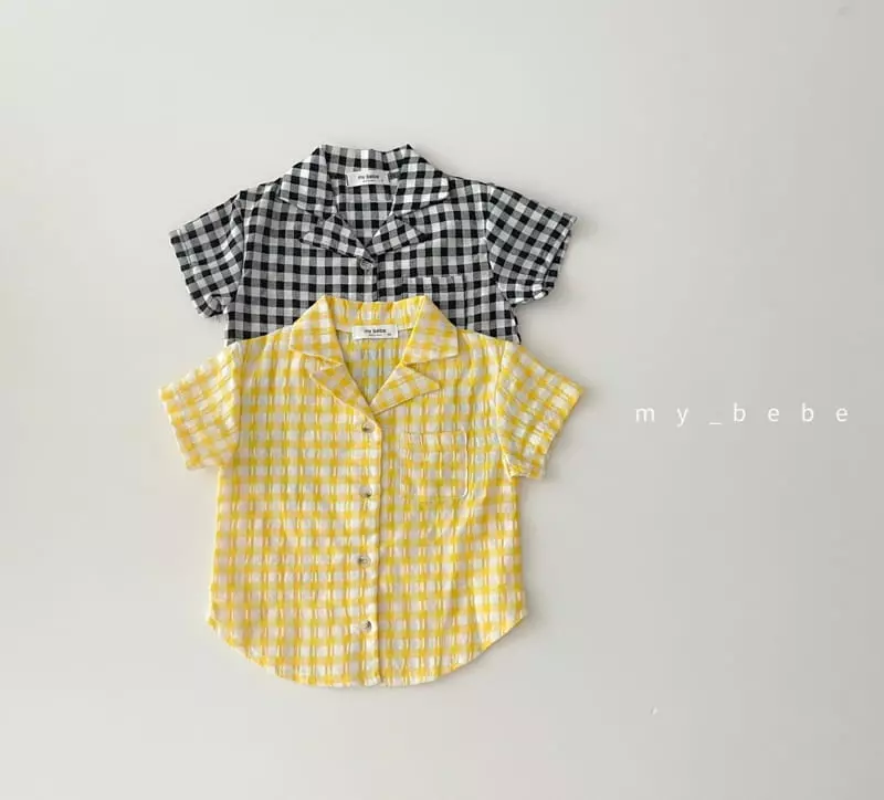 My Bebe - Korean Children Fashion - #childrensboutique - Collar Check Shirt - 10