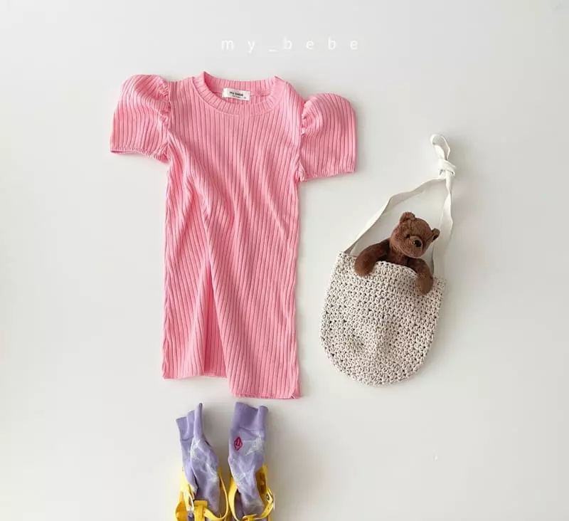 My Bebe - Korean Children Fashion - #childrensboutique - Rib One-piece - 7