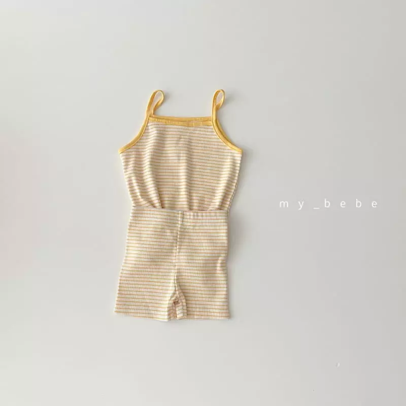 My Bebe - Korean Children Fashion - #childrensboutique - Stripes Sleeveless Easywear - 5